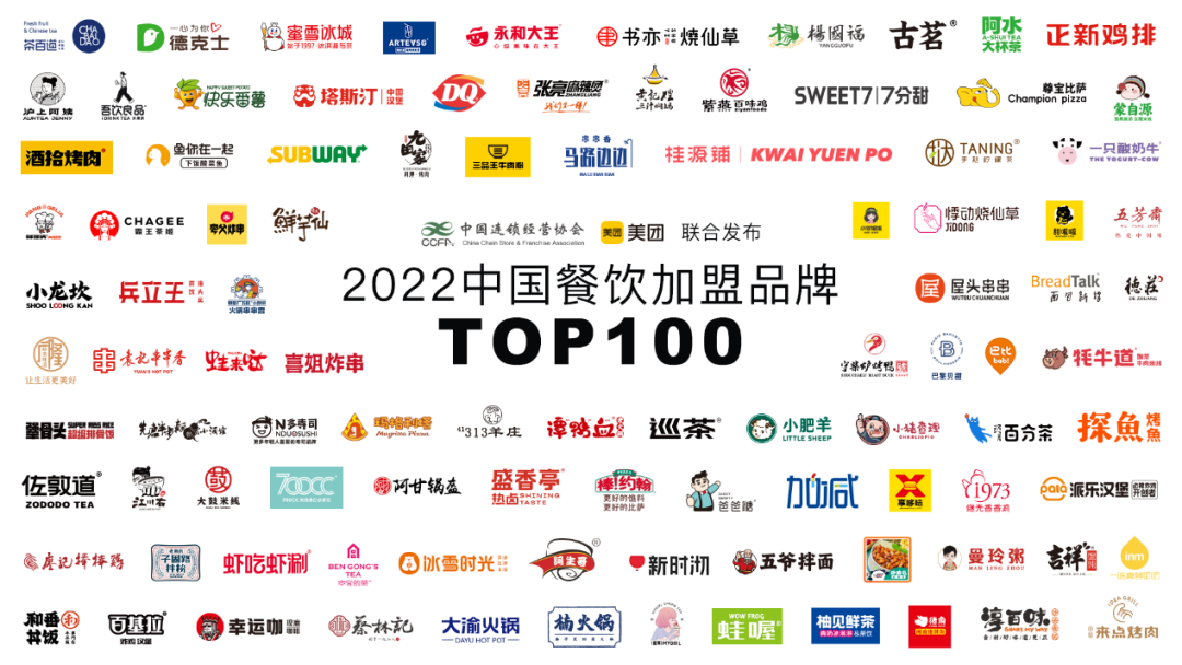 佛山2022中国餐饮加盟品牌TOP100，看看有没有你的品牌